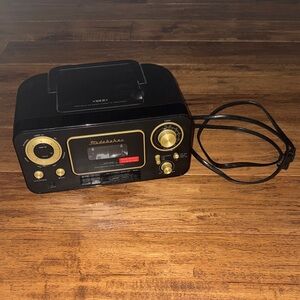Black and Gold Cassette Player